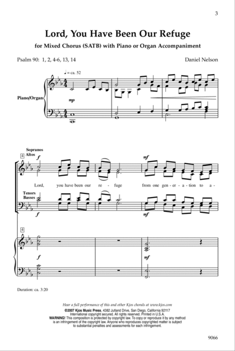 Lord, You Have Been Our Refuge Choir scores gallery preview page 3