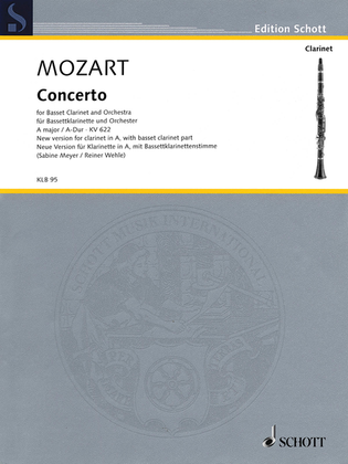 Book cover for Concerto in A Major KV622 - New Version