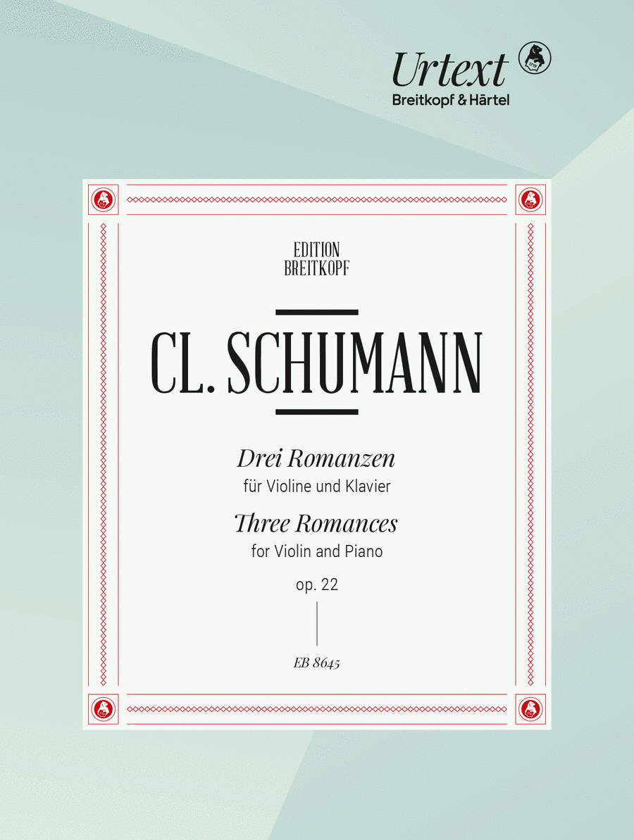 3 Romances Op. 22 Violin Solo scores gallery preview page 1