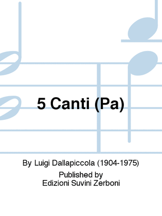 Book cover for 5 Canti (Pa)