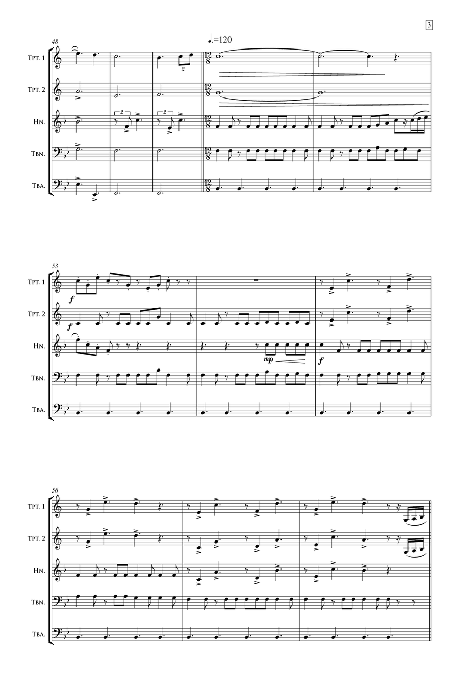The Christmas Horn Spirit 2 // Brass Quintet Brass Quintet scores gallery preview page 3
