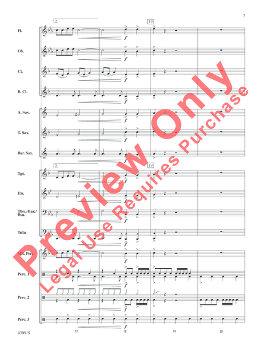 Riders on the Storm Concert Band scores gallery preview page 7