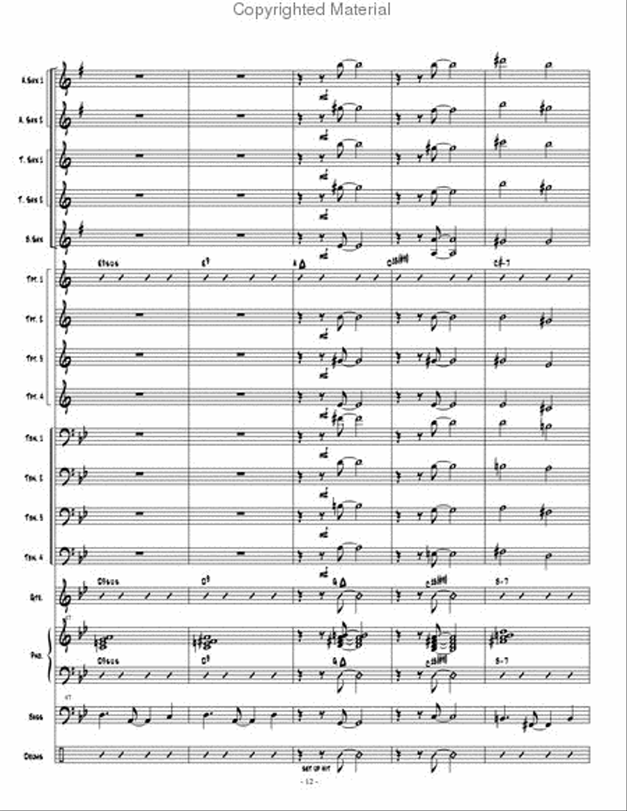 Dark Obsedian Jazz Ensemble scores gallery preview page 13