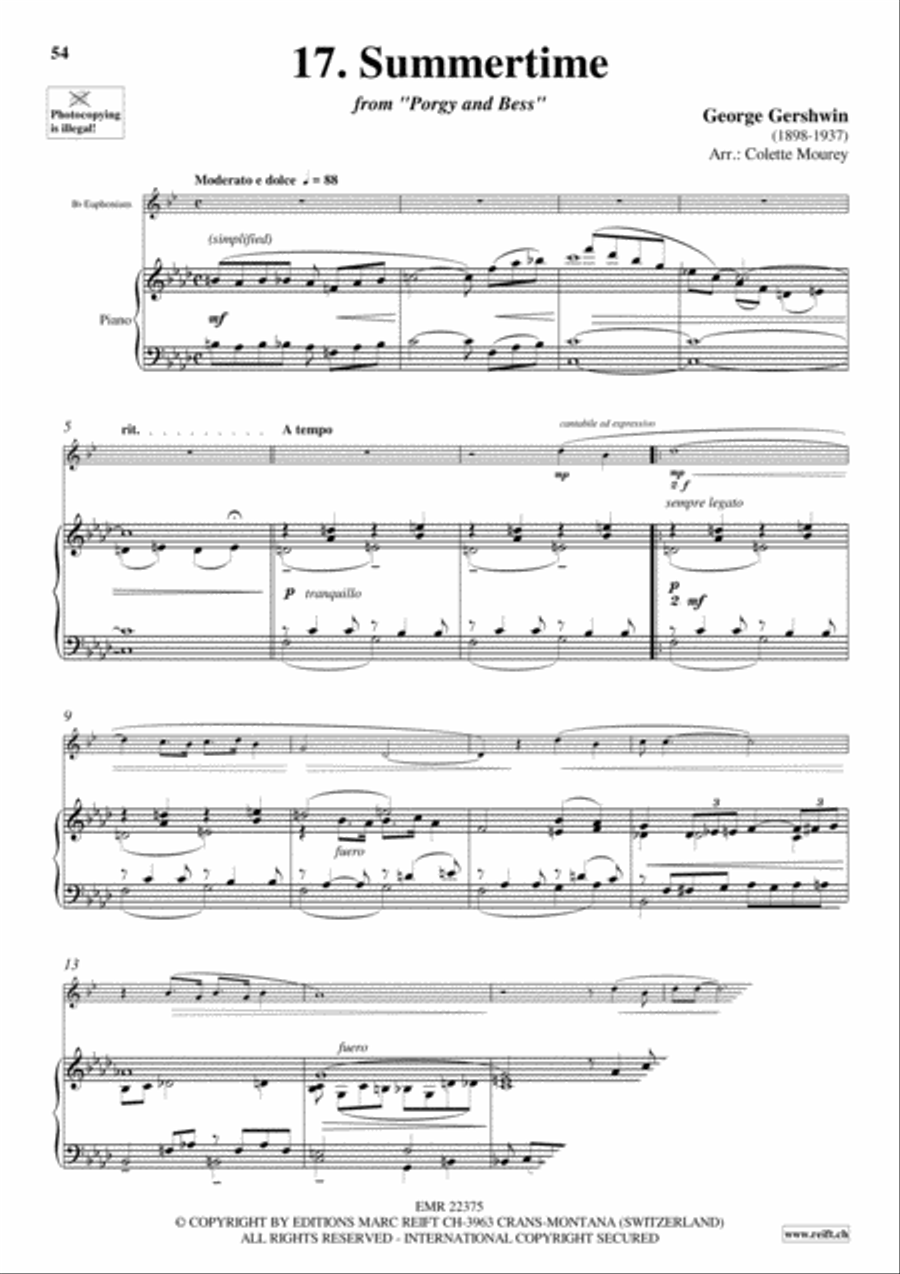Gershwin 20 Greatest Hits Euphonium scores gallery preview page 19