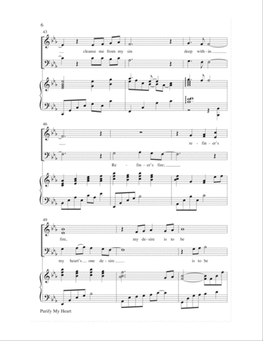 Purify My Heart (Refiner's Fire) 4-Part scores gallery preview page 6
