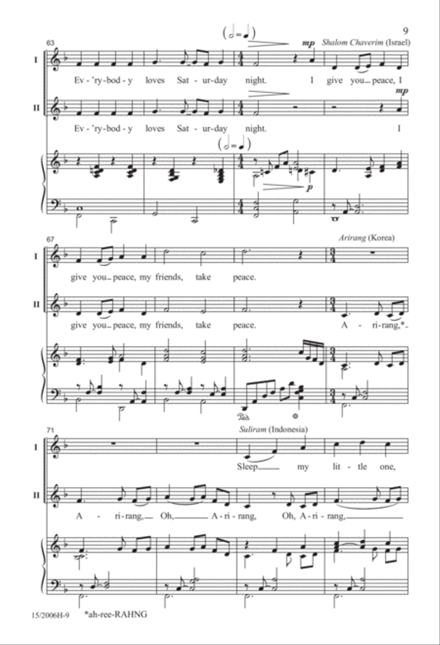 Around the World...in About Three Minutes 2-Part scores gallery preview page 9
