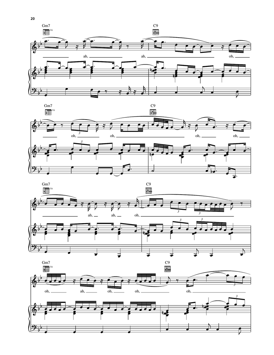 The Great Gig In The Sky Piano, Vocal, Guitar scores gallery preview page 3