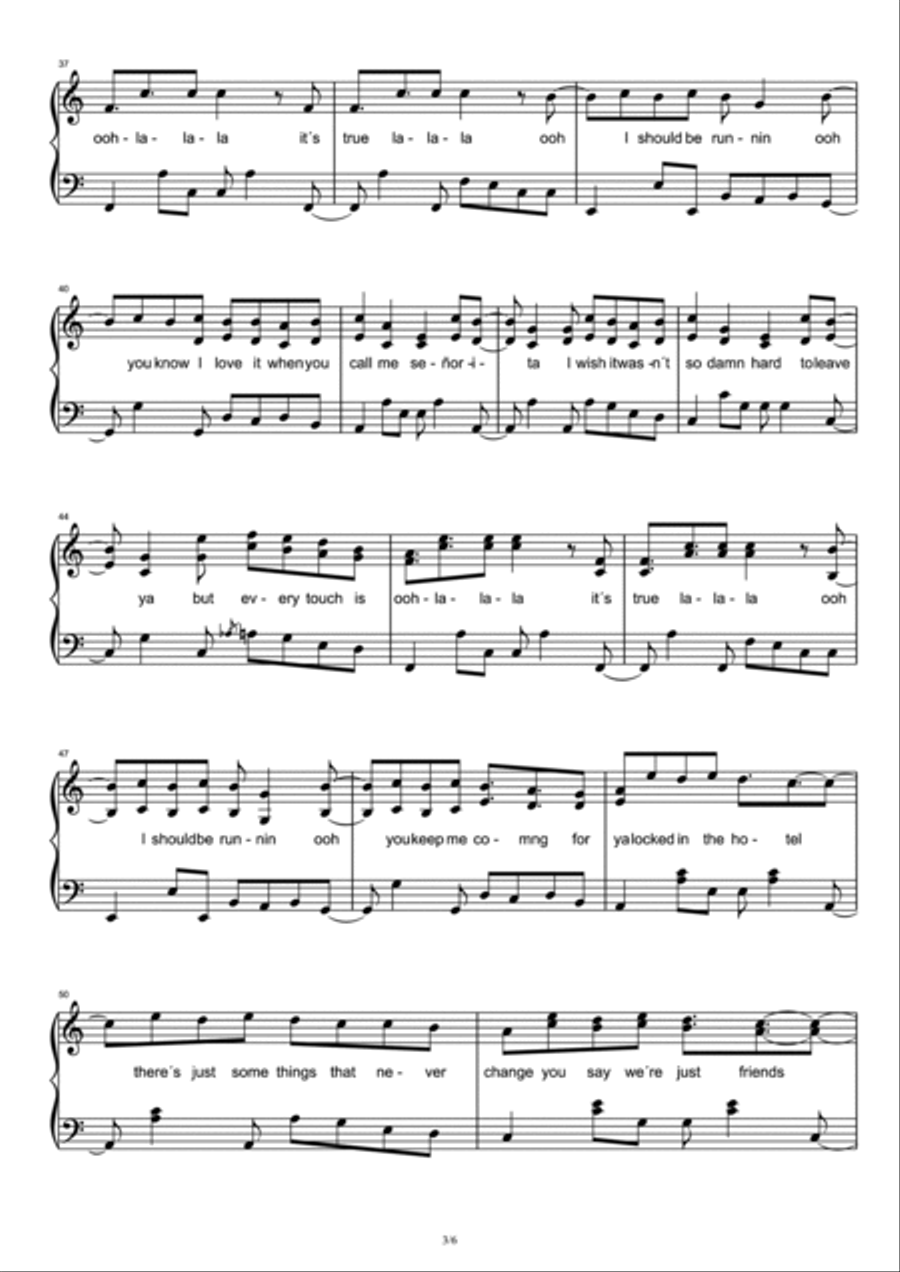 Señorita Señorita Piano Solo scores gallery preview page 3