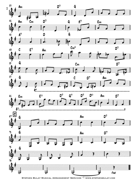 Salut D'Amor (Elgar) - Lead sheet (key of G)