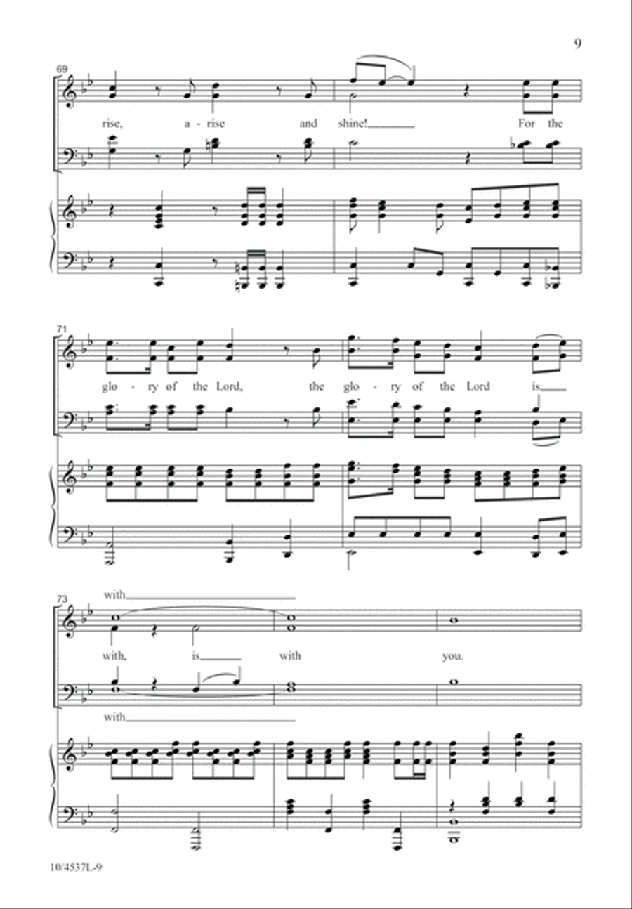 Arise, Arise and Shine! 4-Part scores gallery preview page 9