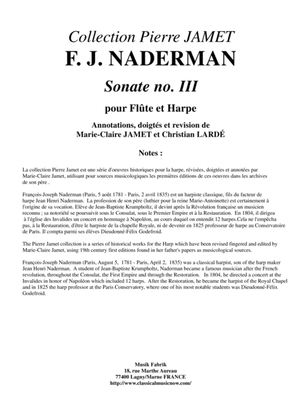 François-Joseph Naderman: Sonata III for flute and harp