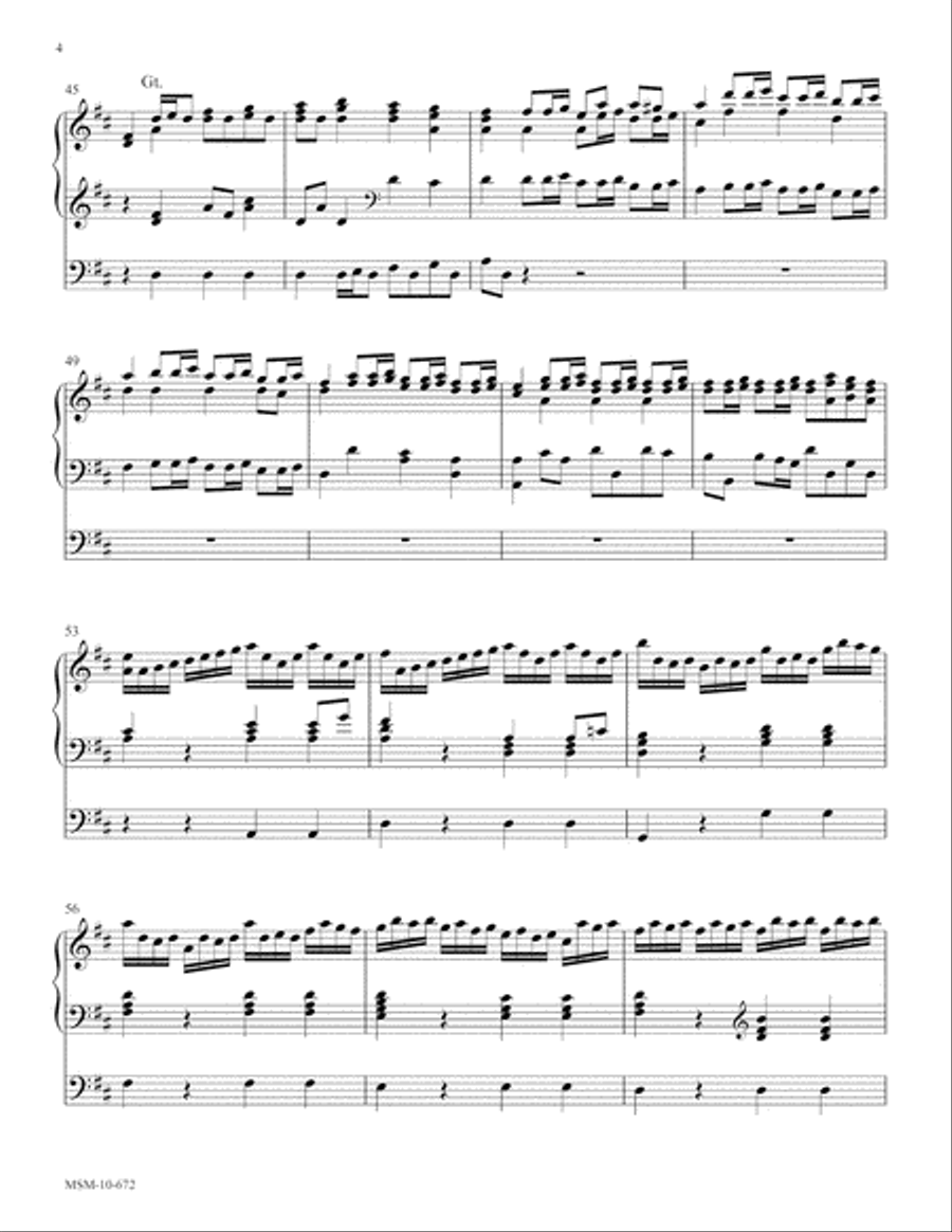 Overture from The Occasional Oratorio Organ scores gallery preview page 4