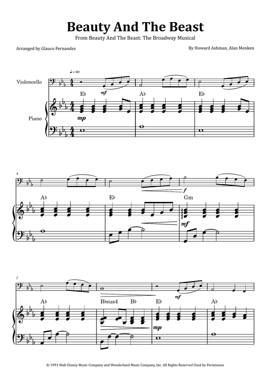 Beauty And The Beast Chamber Music scores gallery preview page 1