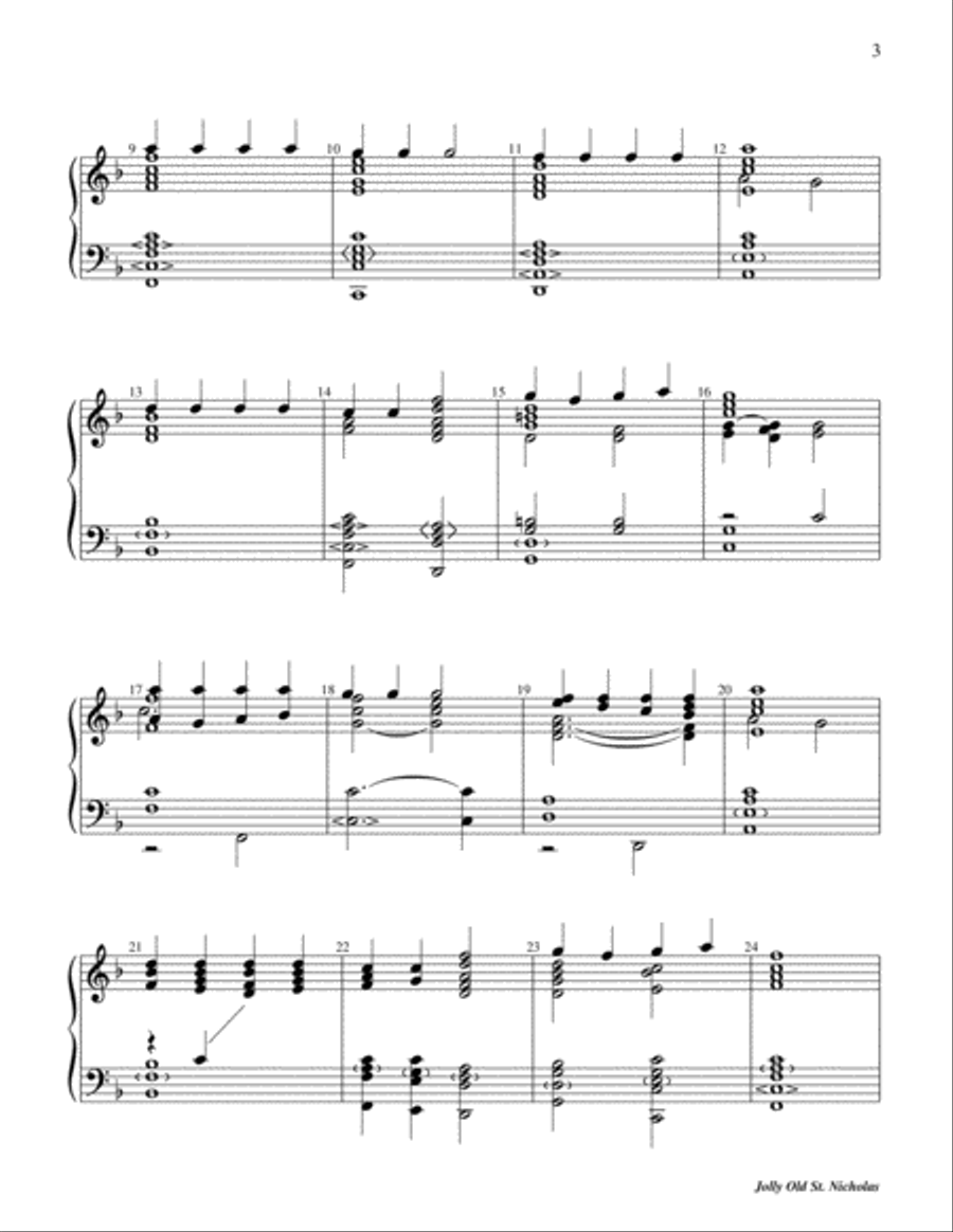 Jolly Old St. Nicholas Handbell 5-Octaves scores gallery preview page 11
