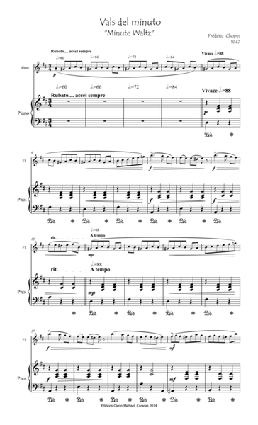 Chopin Minute Waltz for flute & piano image number null