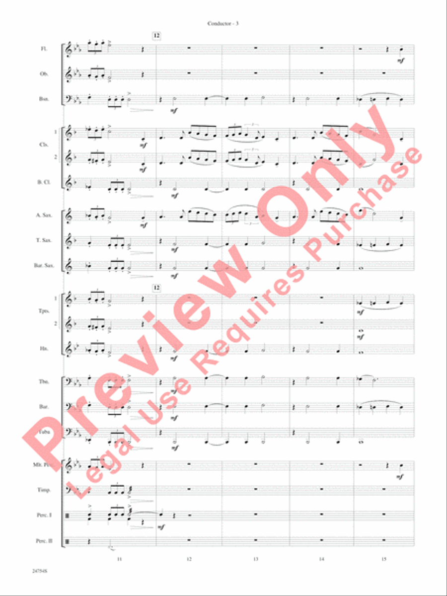 Selections from The Star Wars Saga Concert Band scores gallery preview page 6