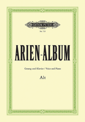 Book cover for Arien-Album -- Famous Arias for Contralto and Piano