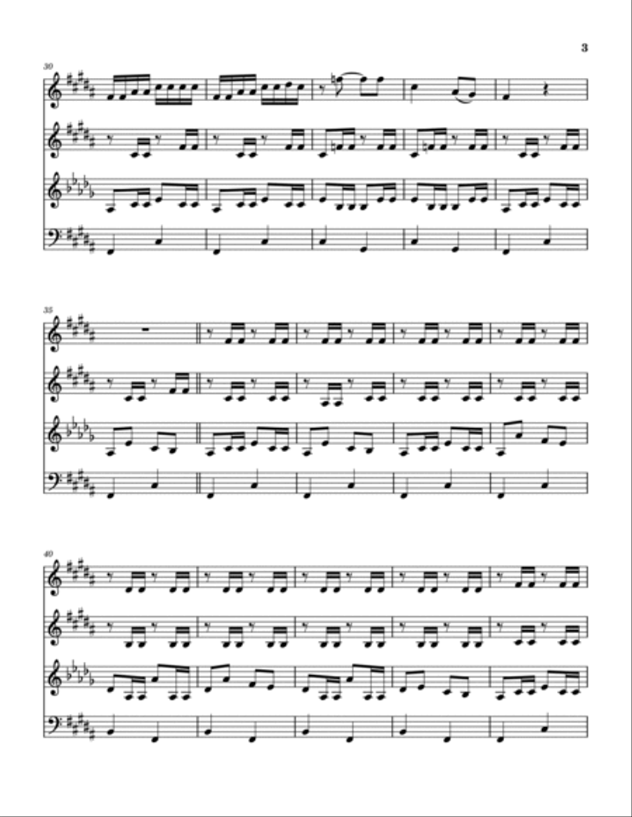 Luther Played The Boogie Woodwind Quartet scores gallery preview page 4