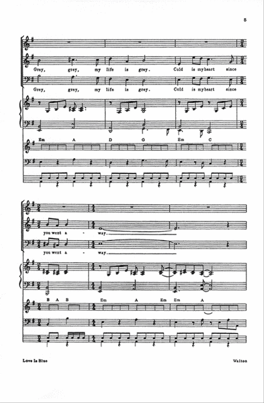 Love Is Blue (Vocal Score) Divisi scores gallery preview page 4