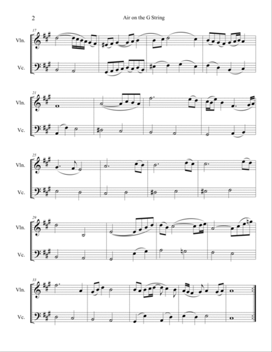 10 Wedding Duets for Violin and Cello String Duet scores gallery preview page 4