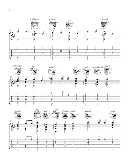 Hark! The Herald Angels Sing - Jazz Guitar Chord Melody image number null