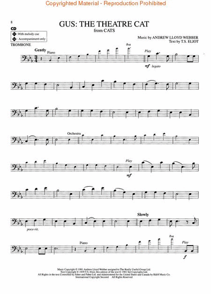 Andrew Lloyd Webber Classics - Trombone by Andrew Lloyd Webber Trombone Solo - Sheet Music