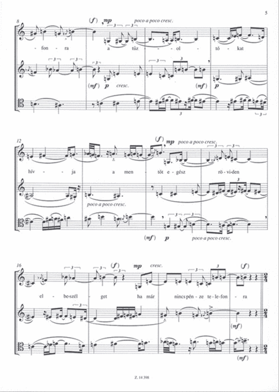 lines, words, letters... to poems by Parti Nagy fo Voice scores gallery preview page 3
