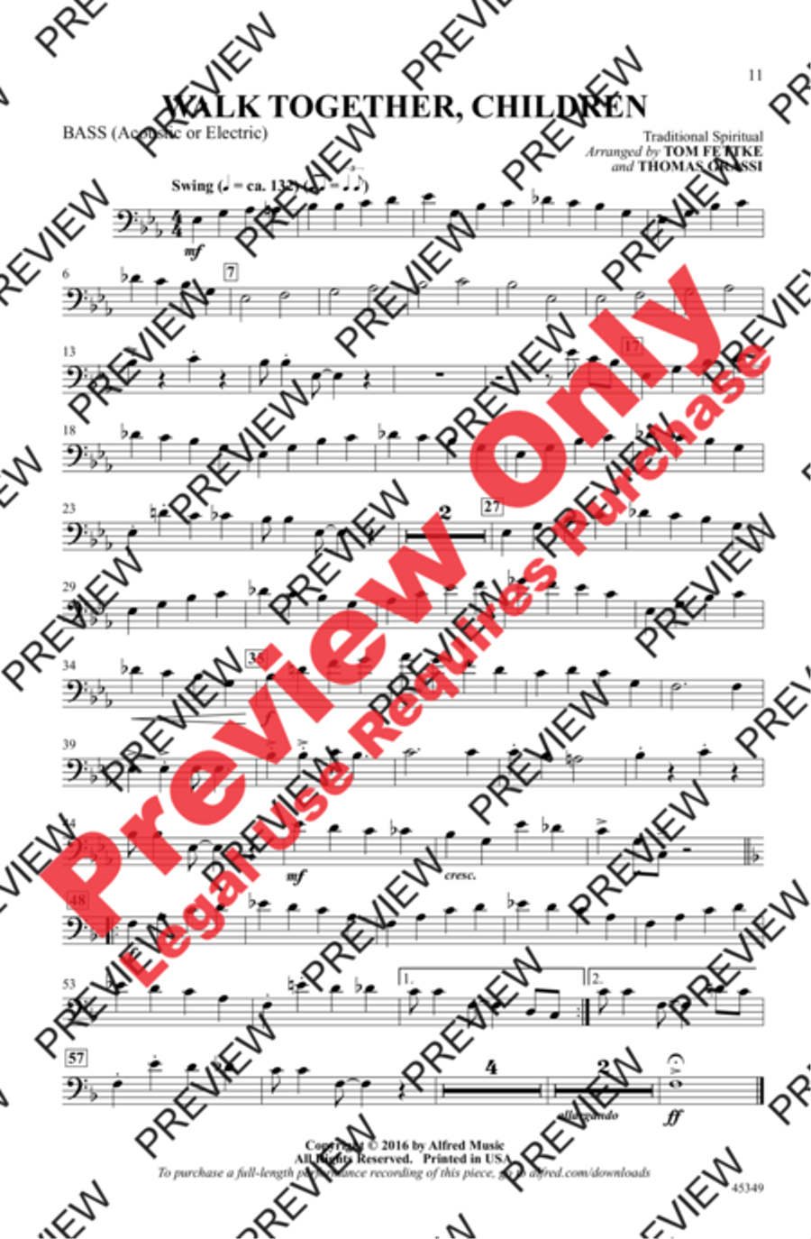 Walk Together, Children 3-Part scores gallery preview page 11