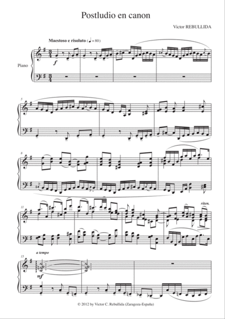 Postludio en canon Postludio en canon Piano Method scores gallery preview page 3
