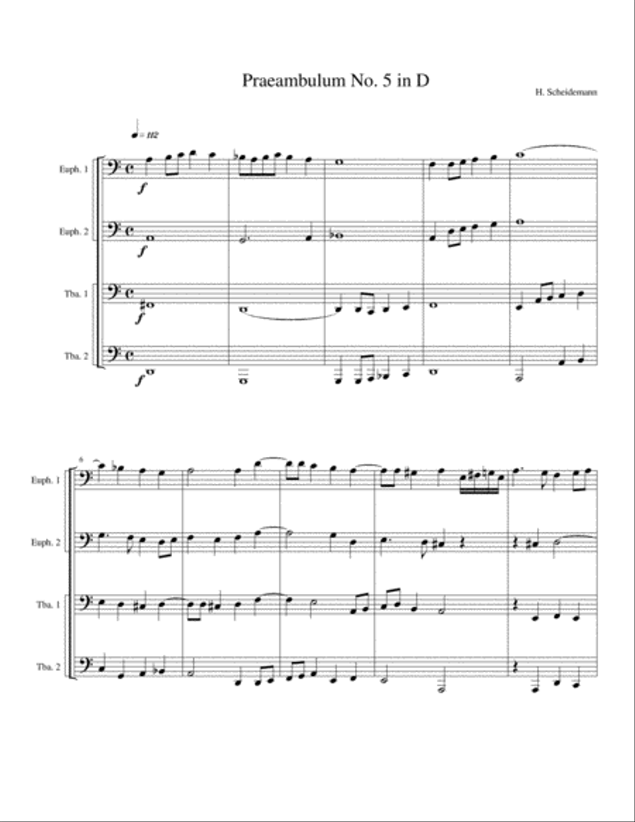 Four Praeambulums Brass Ensemble scores gallery preview page 5