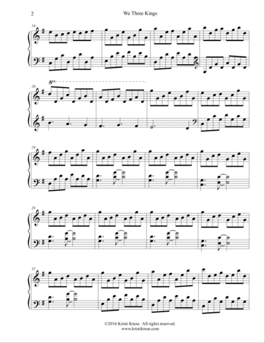 We Three Kings Piano Solo Piano Solo scores gallery preview page 3