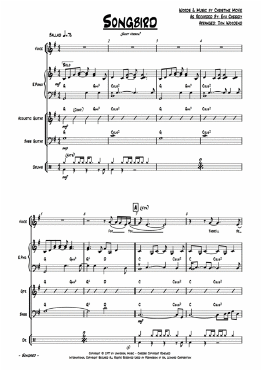 Songbird Small Ensemble scores gallery preview page 3