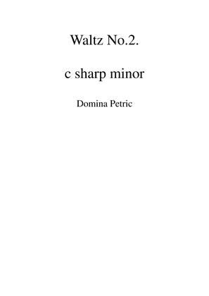 Book cover for Waltz c sharp minor