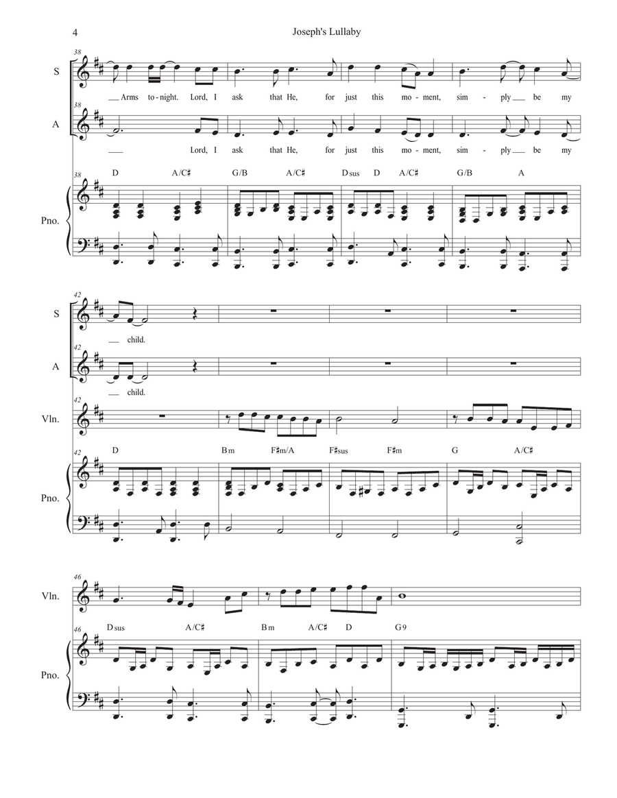 Joseph's Lullaby Joseph's Lullaby Alto Voice scores gallery preview page 4
