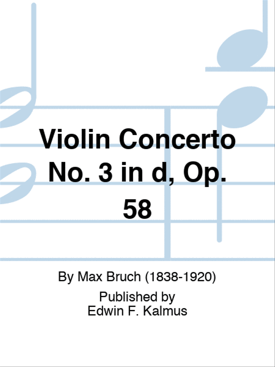 Violin Concerto No. 3 in d, Op. 58 Orchestra scores gallery preview page 1