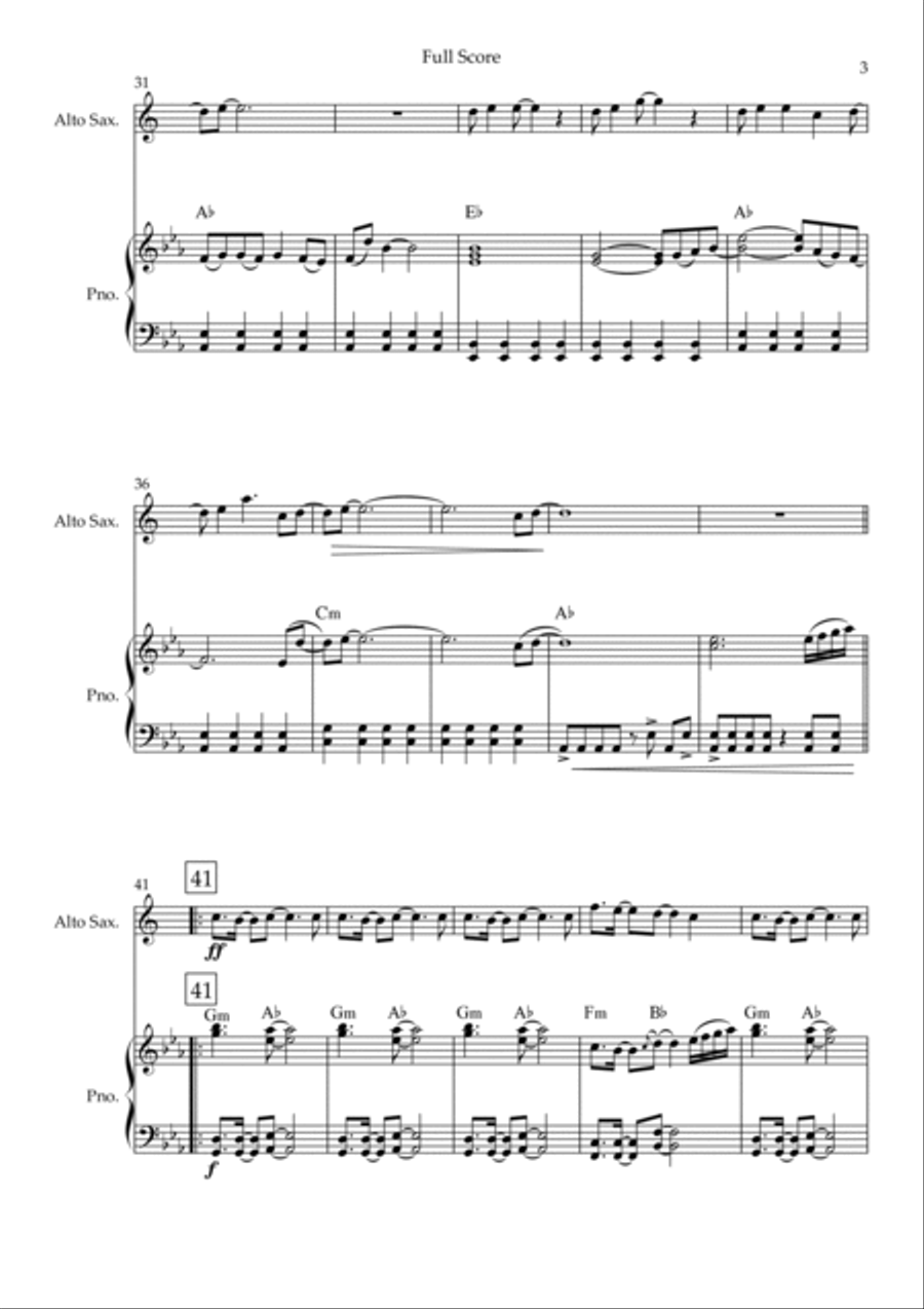 Without You Without You Alto Saxophone scores gallery preview page 3
