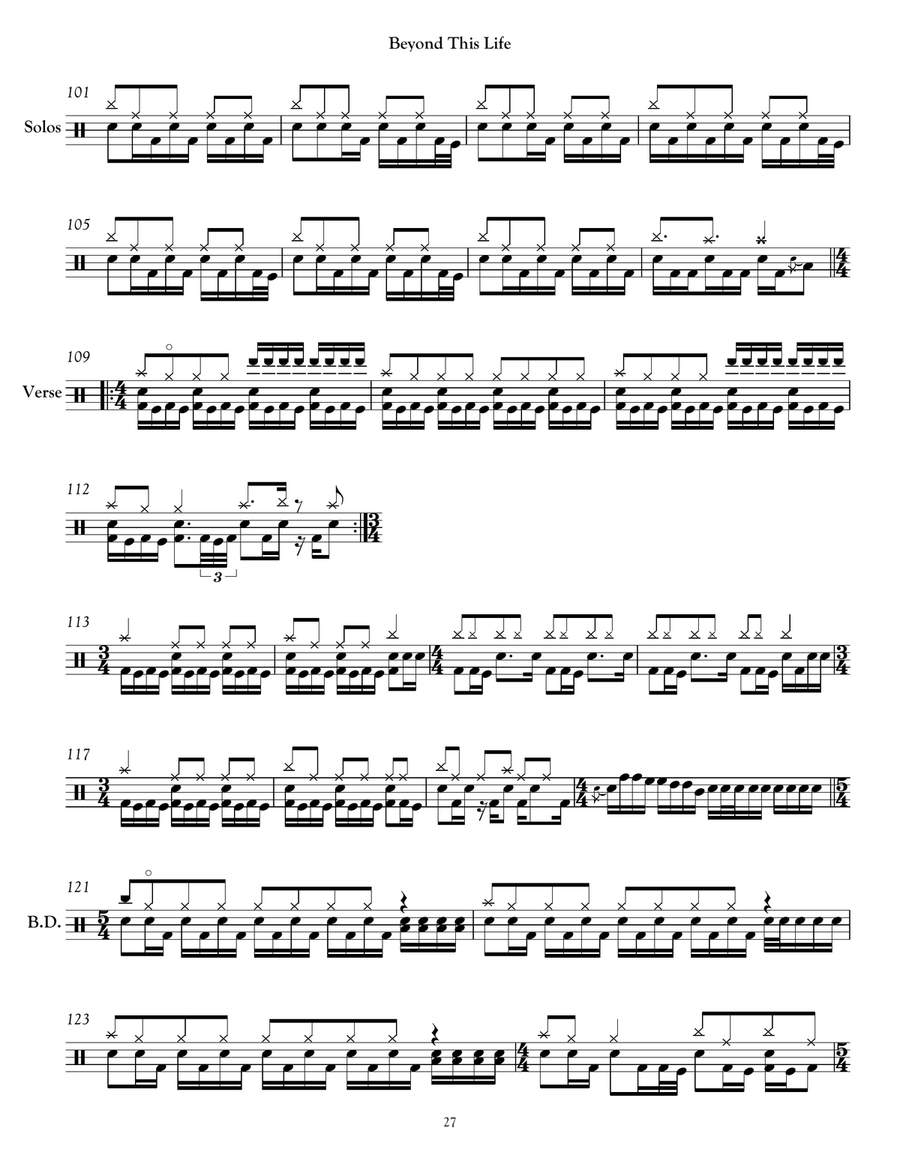 Scene Four: Beyond This Life Drum Set scores gallery preview page 4