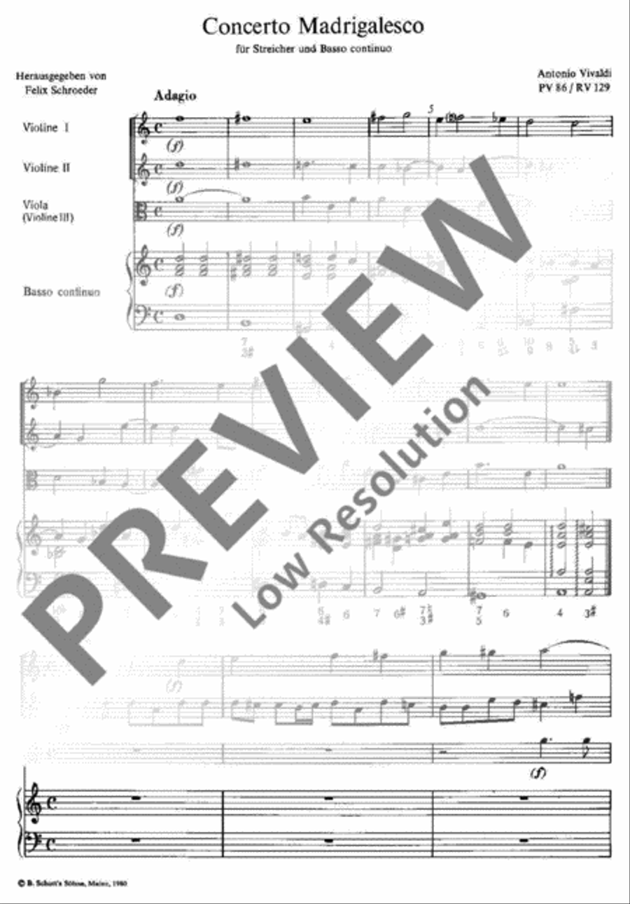 Concerto Madrigalesco Basso Continuo scores gallery preview page 6