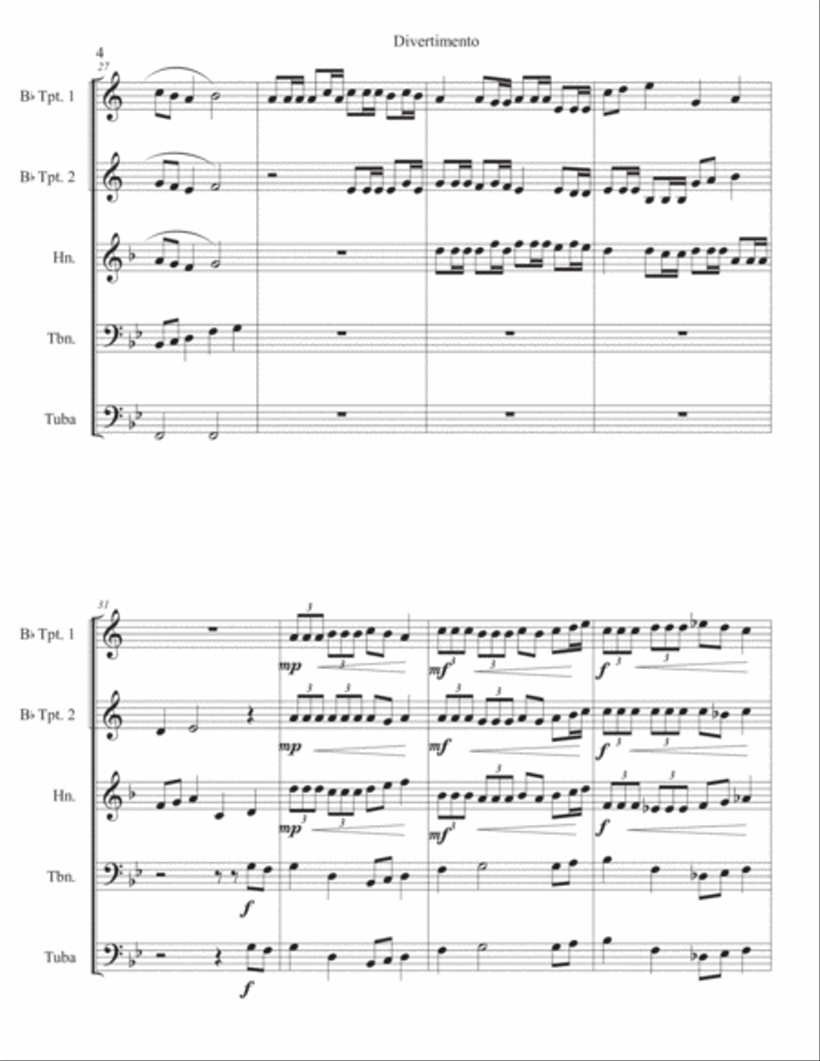 Divertimento Divertimento Brass Ensemble scores gallery preview page 4