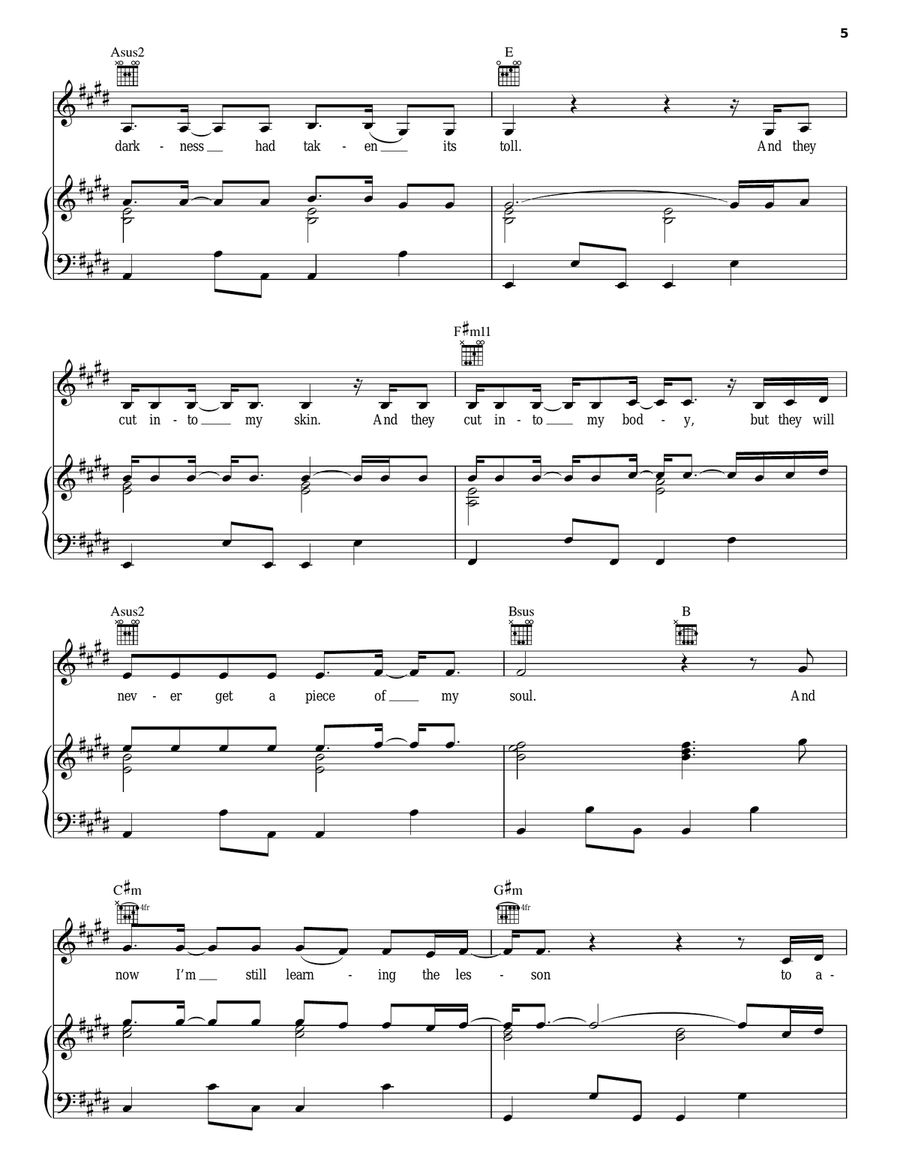 I Run For Life I Run For Life Piano, Vocal, Guitar scores gallery preview page 5