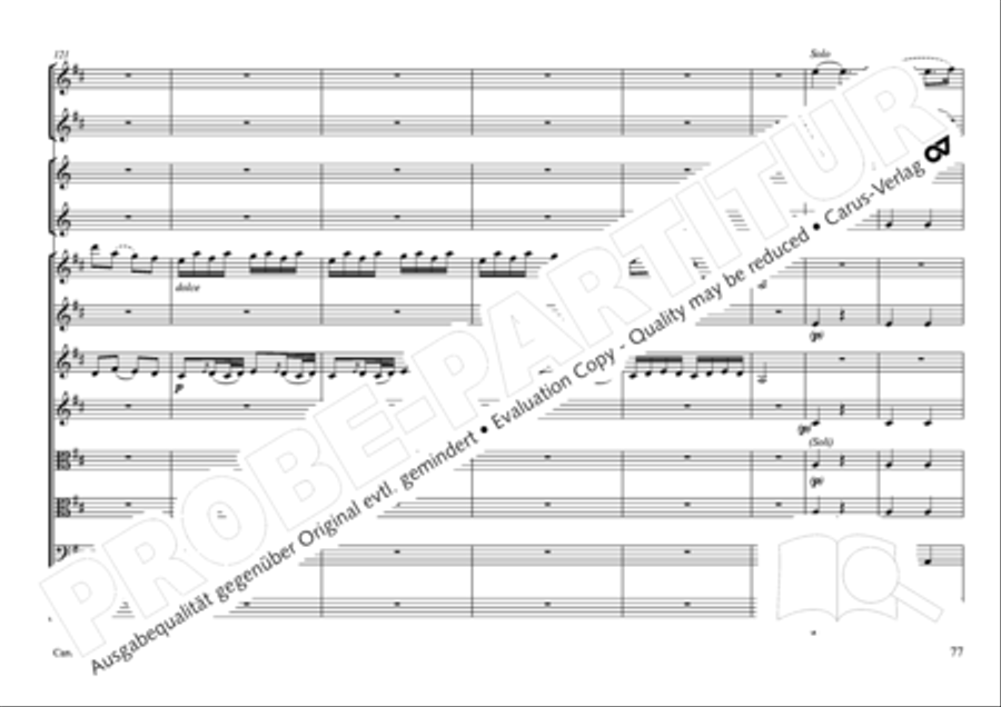 Concertone in D major Horn scores gallery preview page 78