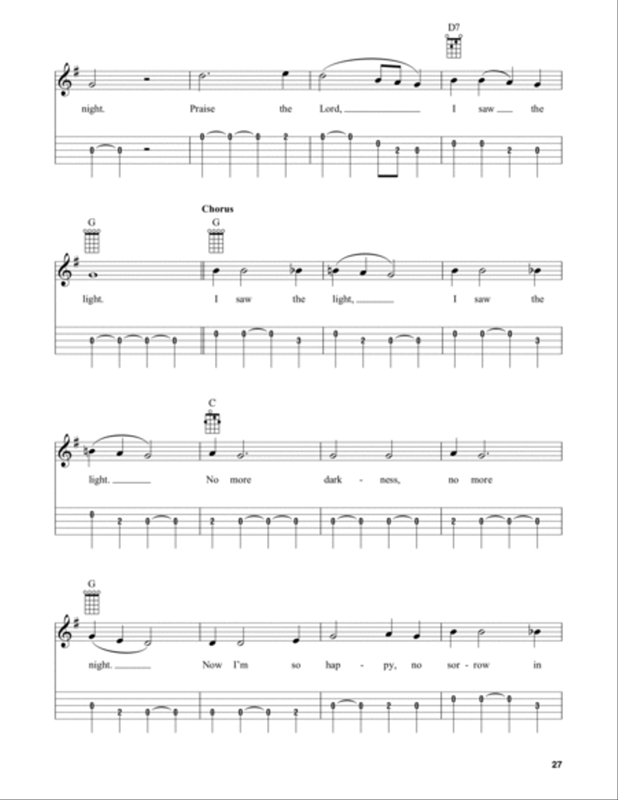 I Saw The Light (arr. Fred Sokolow) Banjo scores gallery preview page 2
