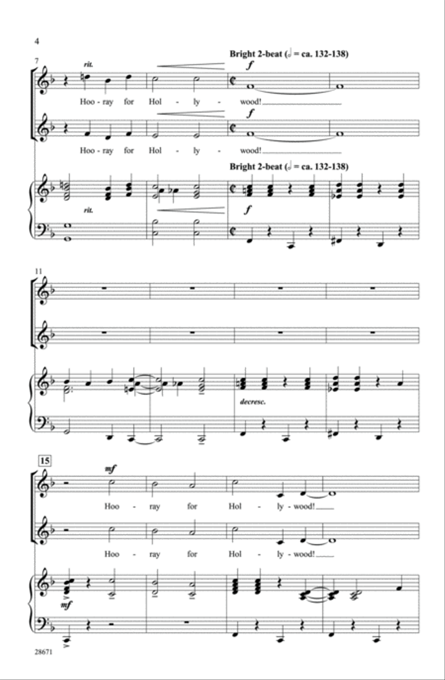 Hooray for Hollywood 2-Part scores gallery preview page 17