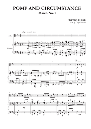 Pomp and Circumstance March No. 1 for Viola and Piano