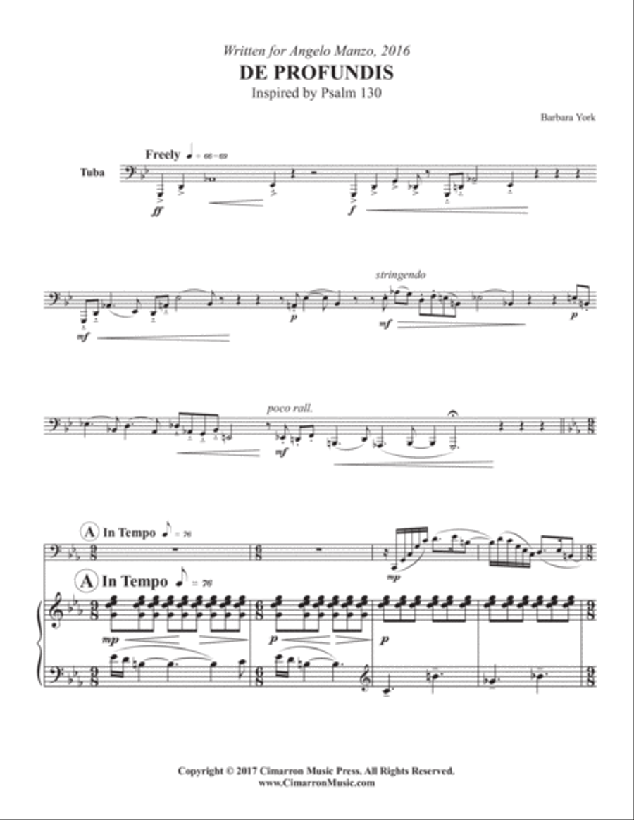 De Profundis Tuba scores gallery preview page 2