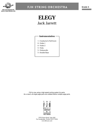 Book cover for Elegy: Score