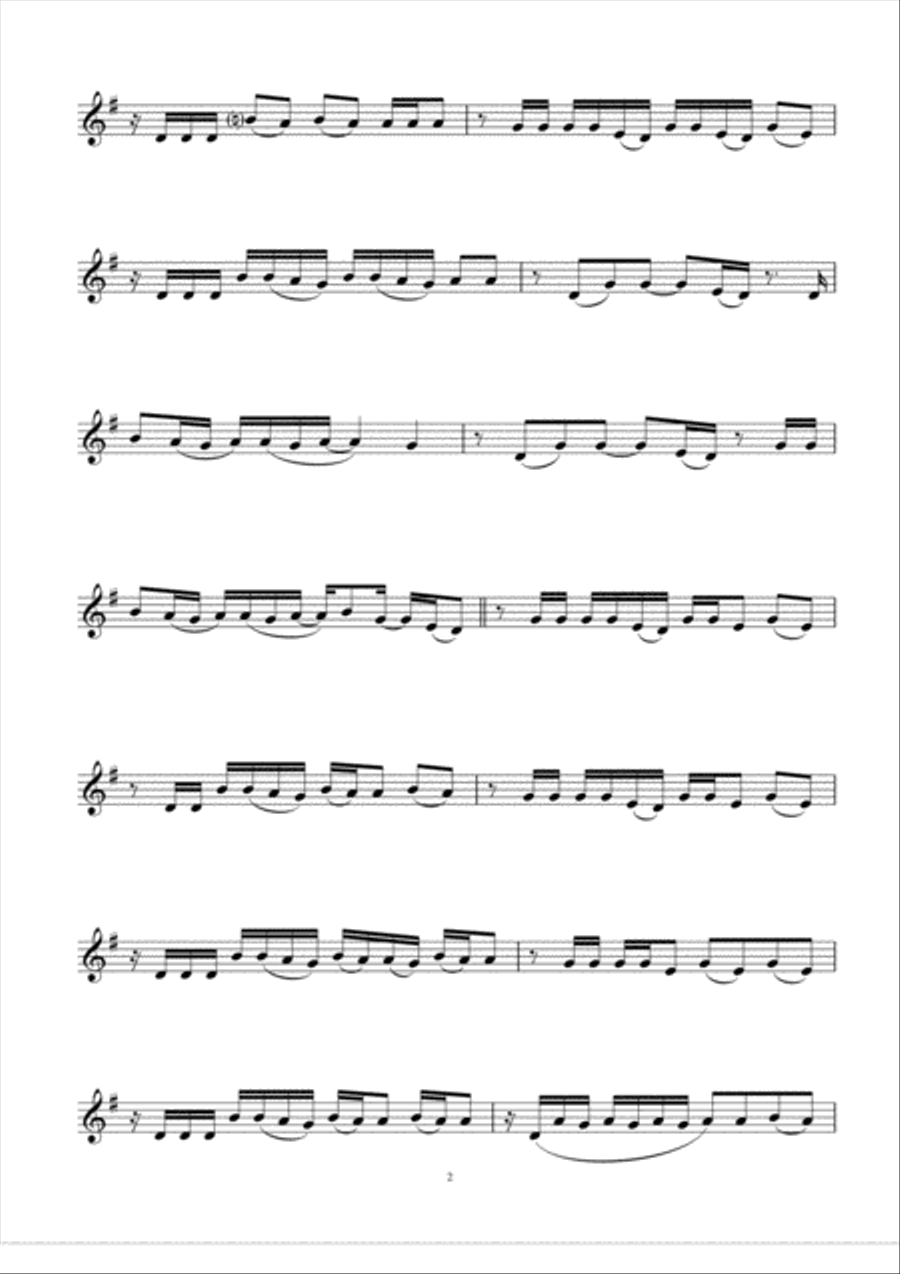 Never Ever Never Ever Clarinet Solo scores gallery preview page 2