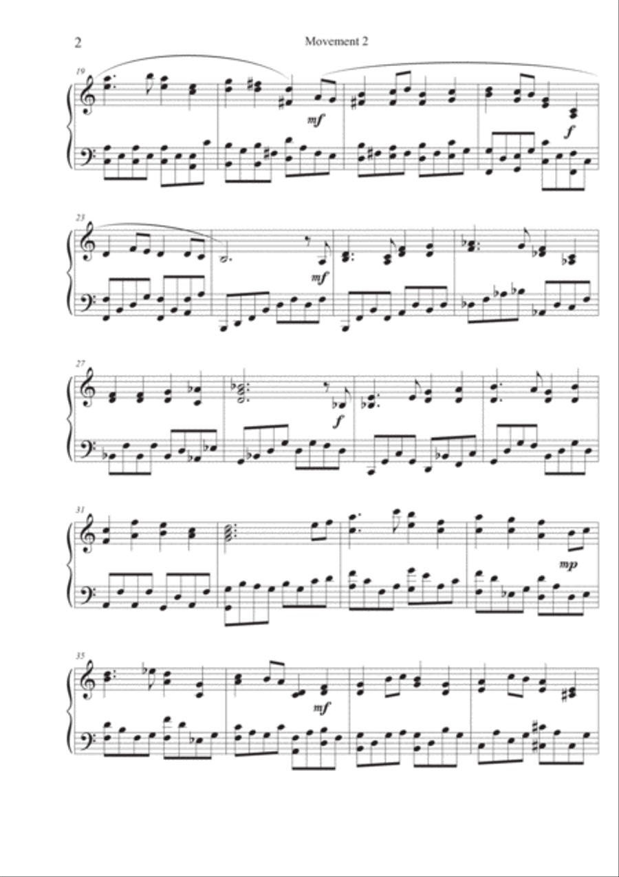 Piano Sonata number 4, Movement 2 Piano Solo scores gallery preview page 2