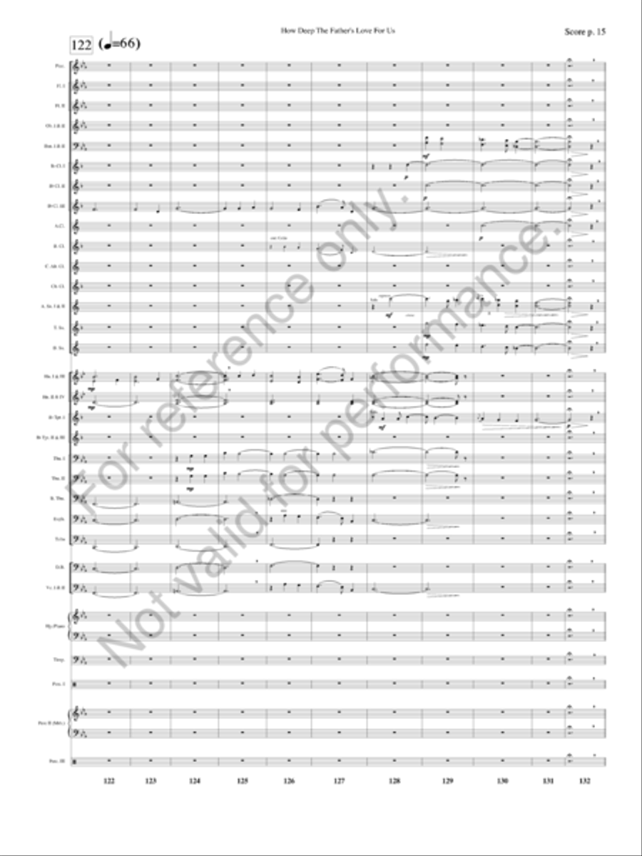 How Deep The Father's Love For Us Concert Band scores gallery preview page 18