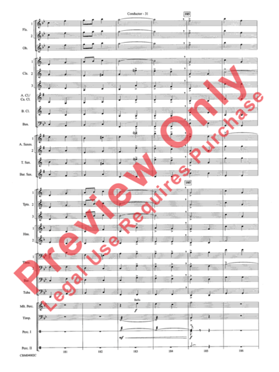 The Dam Busters Concert March Concert Band scores gallery preview page 34